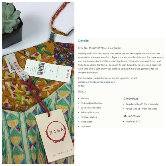 Anthropologie Raga Parkland Embroidered Maxi Dress - Picture 7 of 8